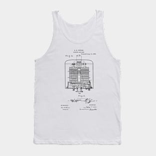 Electric Arc Lamp Vintage Patent Hand Drawing Tank Top